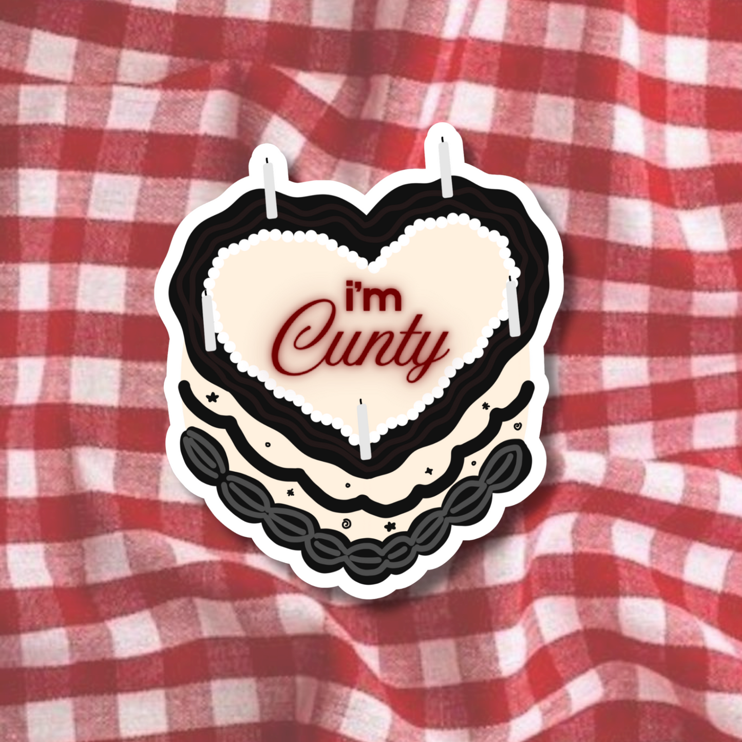 I’m Cunty Katseye Megan Sticker | Holographic Sparkle Laminated Vinyl