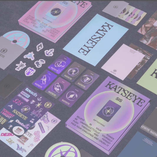 Katseye Stickers | Matte & Holographic Dots Laminated Vinyl