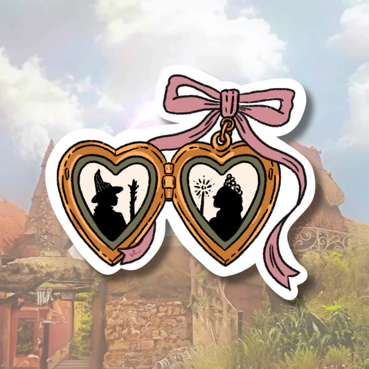 Wicked Locket: Elphie & Glinda Sticker | Matte Laminated Vinyl