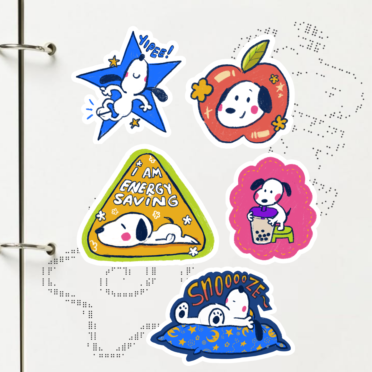 Moody Snoopy Sticker | Matte Laminated Vinyl