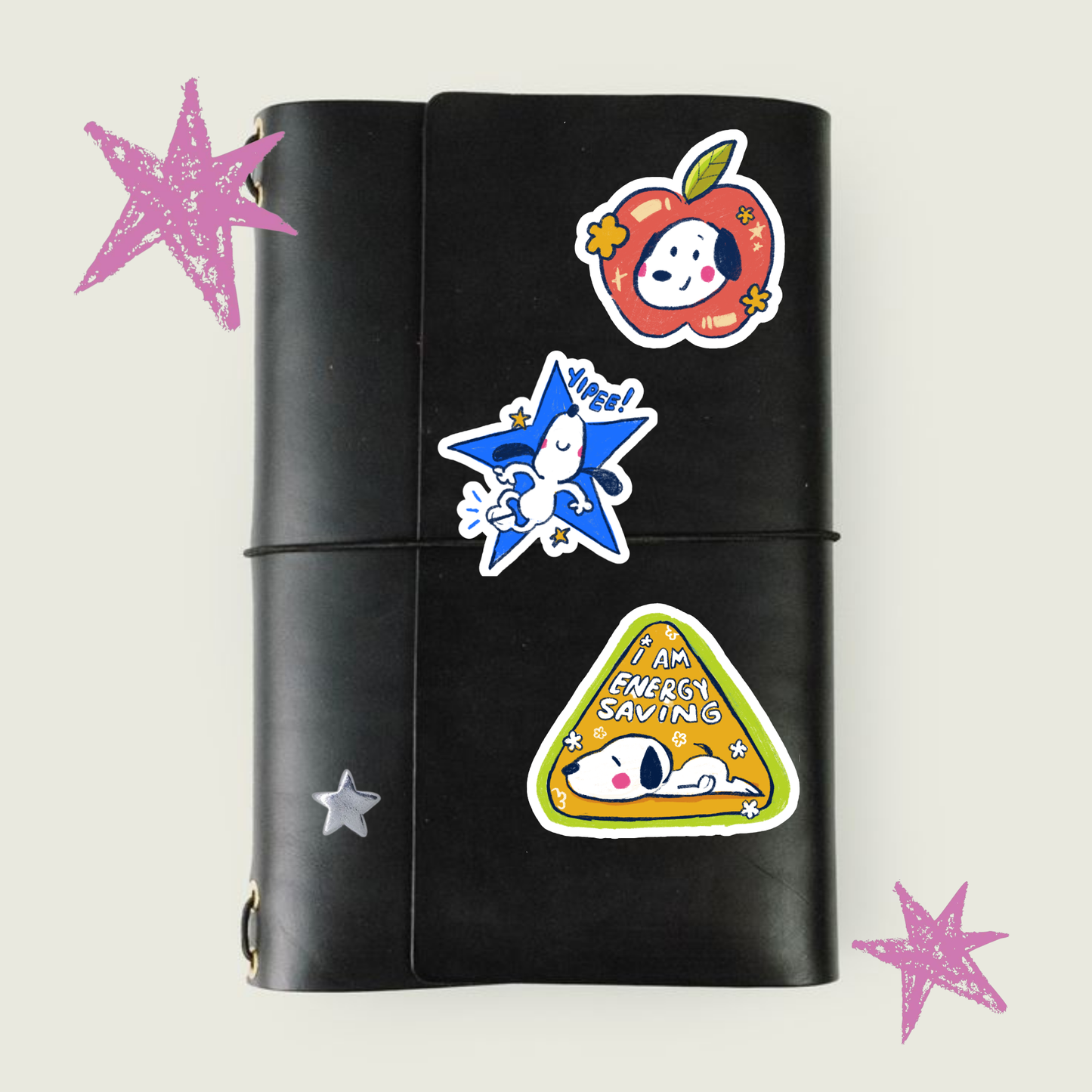 Moody Snoopy Sticker | Matte Laminated Vinyl