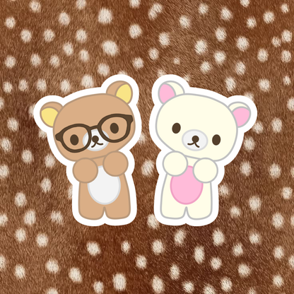 Rilakkuma & Korilakkuma Sticker | Matte Laminated Vinyl