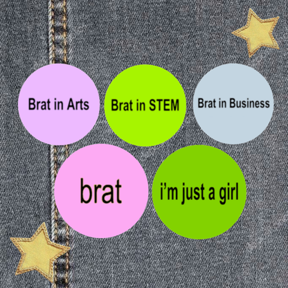 Brat Stickers | Holographic Dots Laminated Vinyl