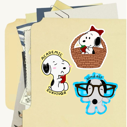 Snoopy Sticker | Matte & Holographic Laminated Vinyl