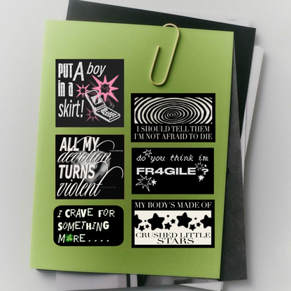 Fever Dream Files Stickers | Glitter Laminated Vinyl