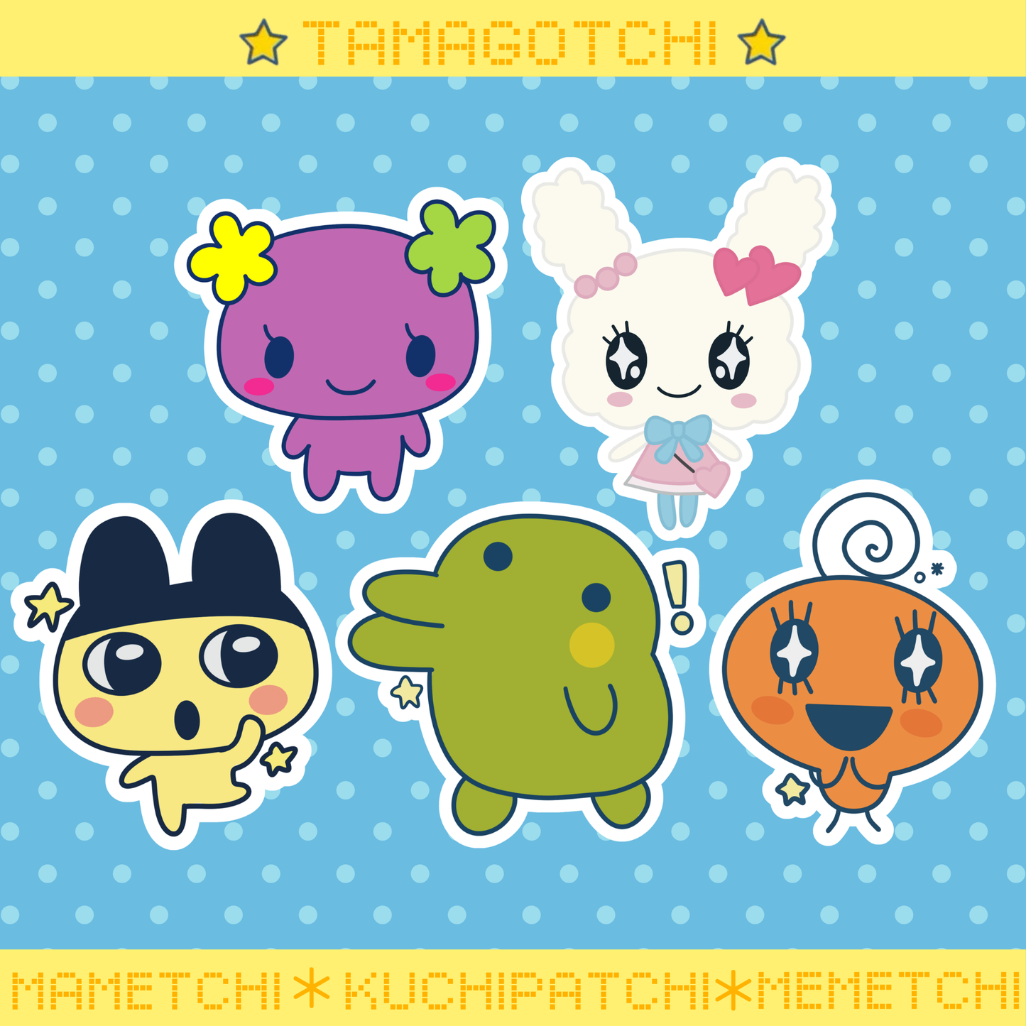 Tamagotchi Stickers | Matte Laminated Vinyl