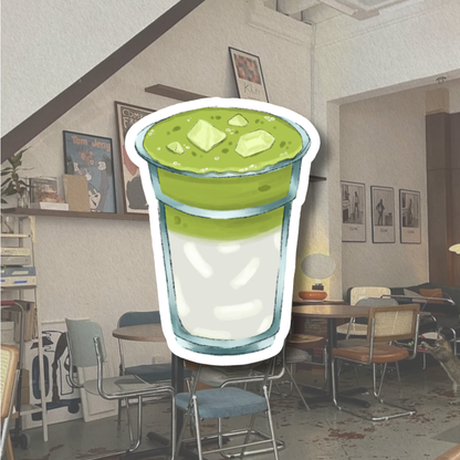Matcha Series Stickers | Matte Laminated Vinyl