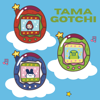 Tamagotchi Stickers | Matte Laminated Vinyl