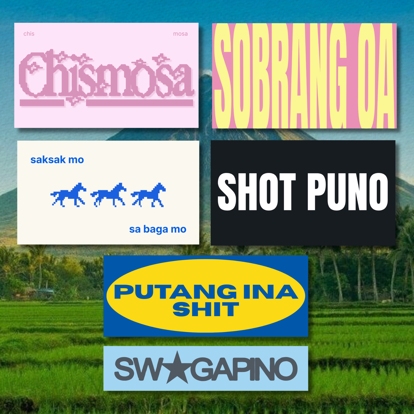 Swagapino Series [Philippines] Sticker | Matte Laminated Vinyl