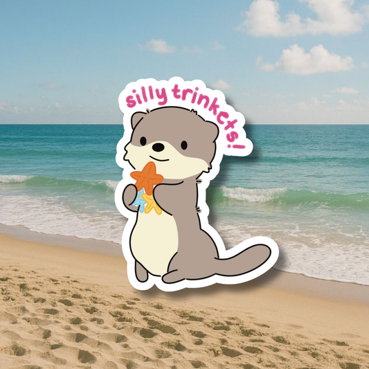 Silly Trinkets Otter Sticker | Matte Laminated Vinyl
