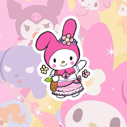 My Melody & Kuromi Sticker | Matte Laminated Vinyl