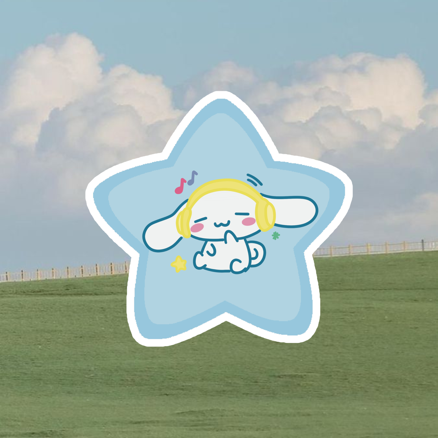 Sanrio Stars Sticker | Holographic Laminated Dots
