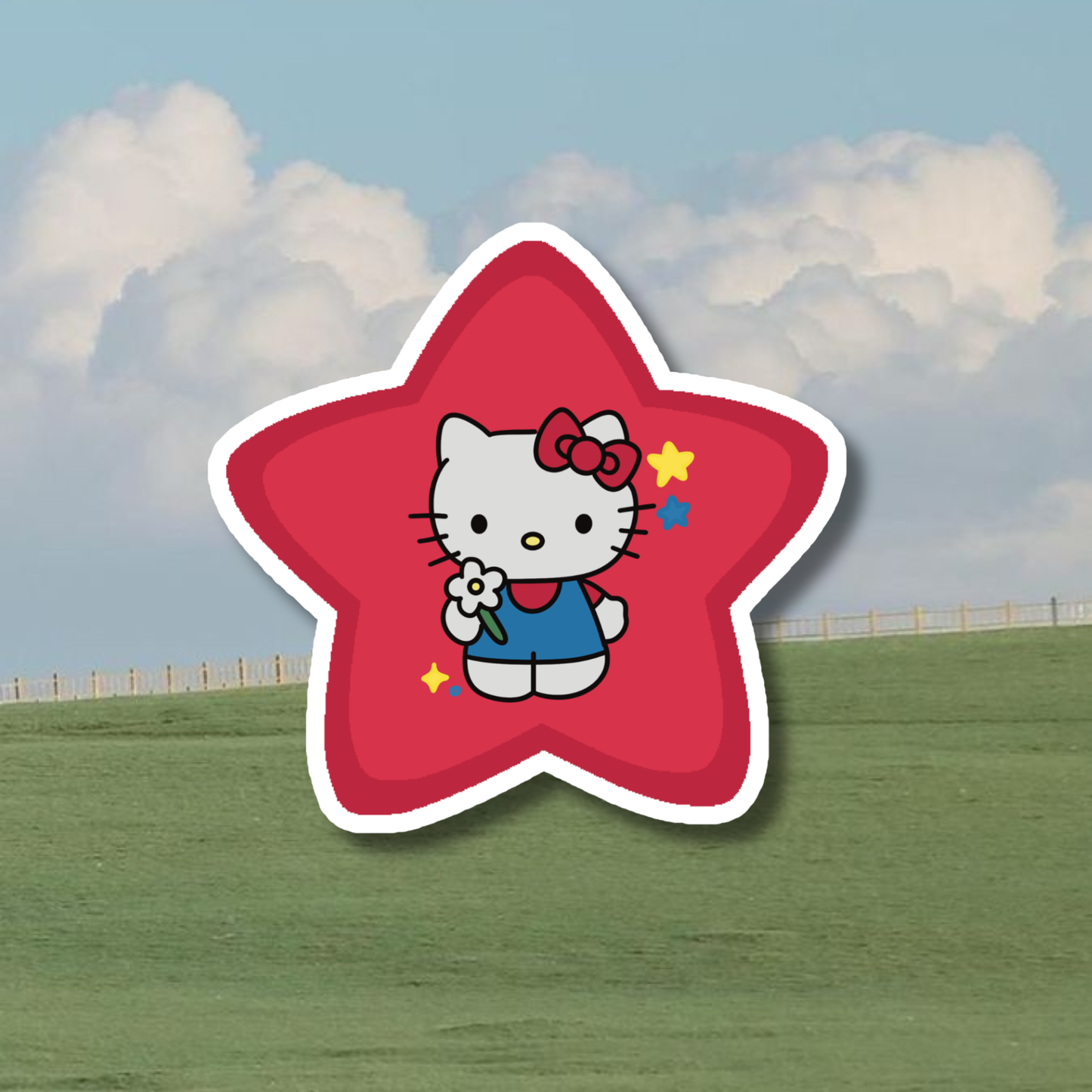 Sanrio Stars Sticker | Holographic Laminated Dots