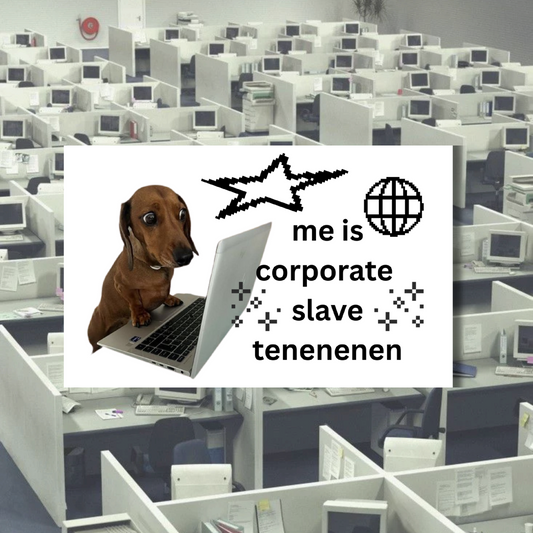 Corporate Slave Sticker | Holographic Stardust Vinyl