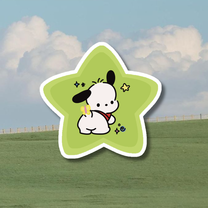 Sanrio Stars Sticker | Holographic Laminated Dots