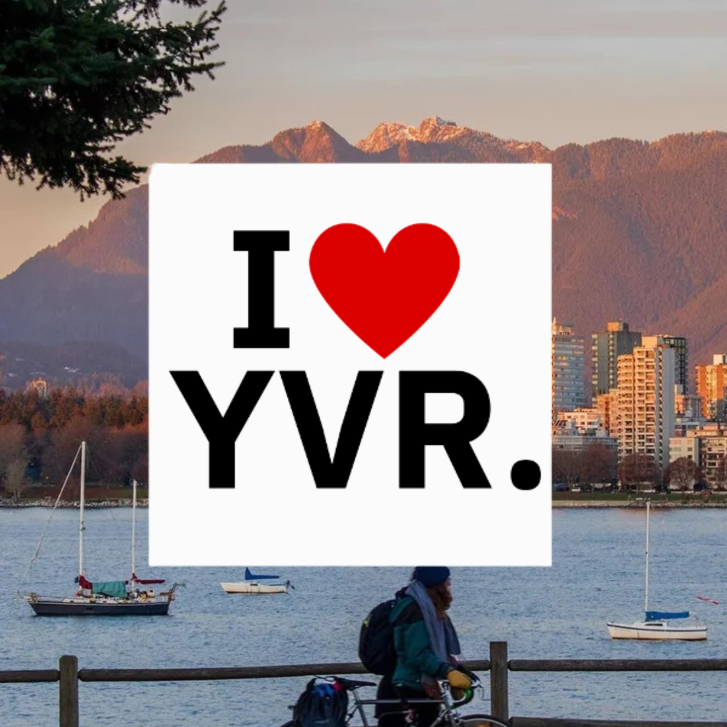 I love YVR & I hate YVR Sticker | Matte Laminated Vinyl