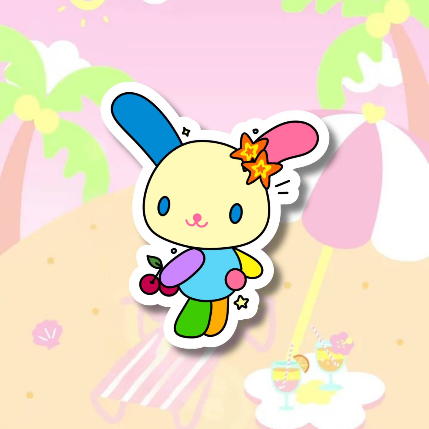 Usahana [Sanrio] Sticker | Glossy Laminated Vinyl