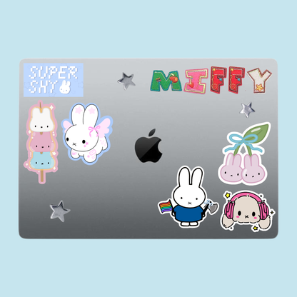 Miffy Sticker | Holographic Sparkles Laminated Vinyl