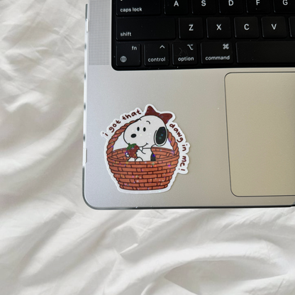 Snoopy Sticker | Matte & Holographic Laminated Vinyl