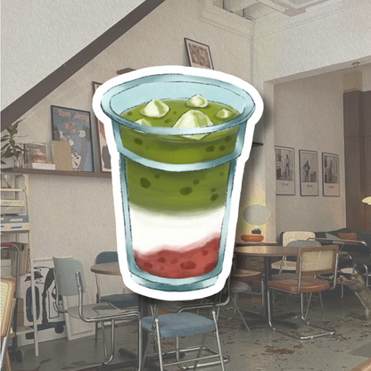 Matcha Series Stickers | Matte Laminated Vinyl