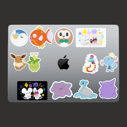 Pokemon Stickers | Matte, Holographic Stardust & Broken Glass Laminated Stickers