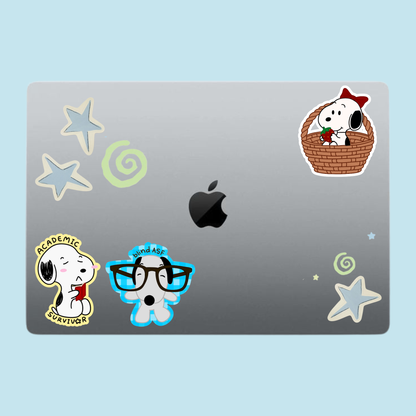 Snoopy Sticker | Matte & Holographic Laminated Vinyl