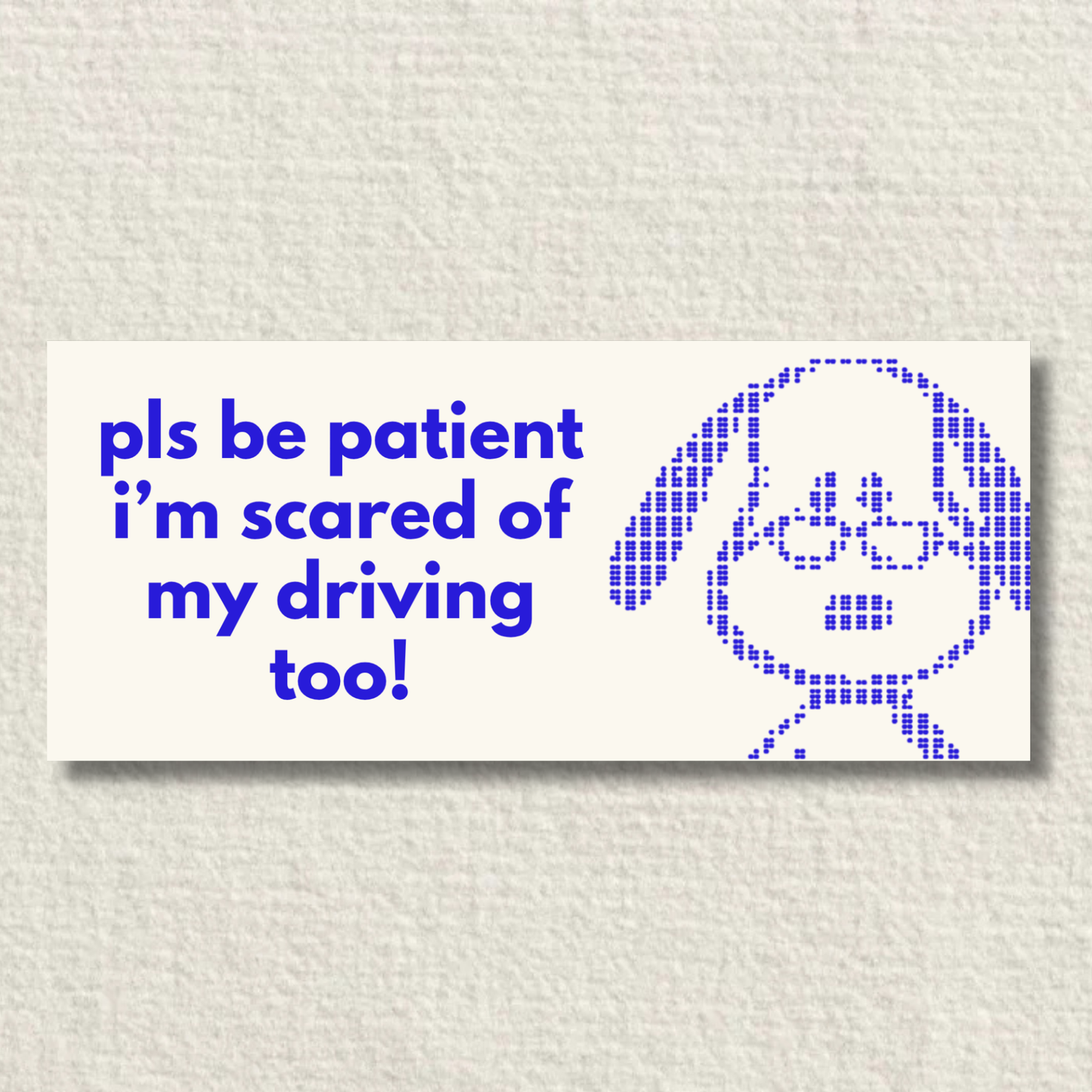 Pls Be Patient Bumper Sticker | Matte Laminated Vinyl