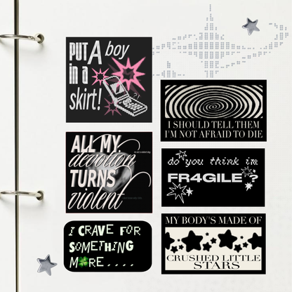 Fever Dream Files Stickers | Glitter Laminated Vinyl