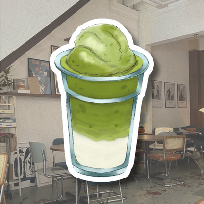 Matcha Series Stickers | Matte Laminated Vinyl