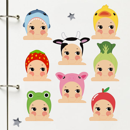 Sonny Angel Stickers | Glitter Laminated Vinyl