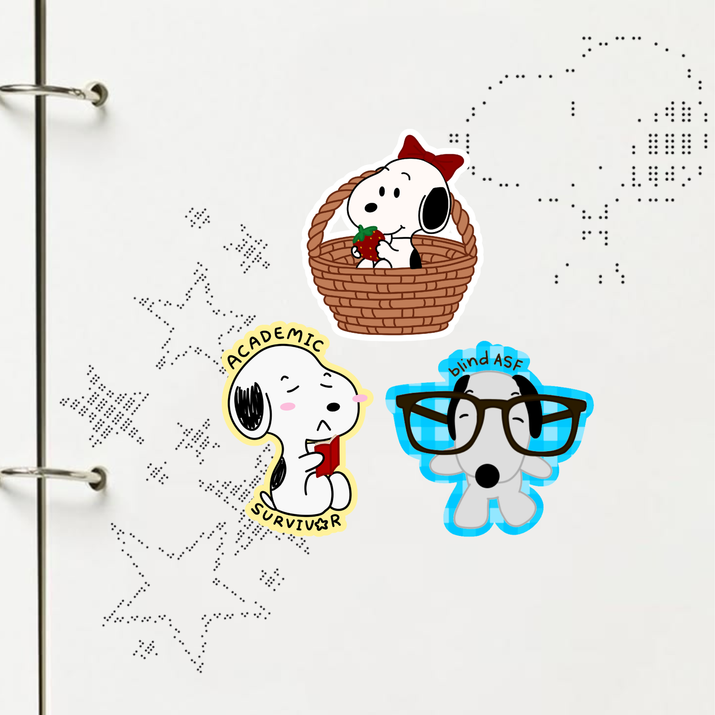 Snoopy Sticker | Matte & Holographic Laminated Vinyl