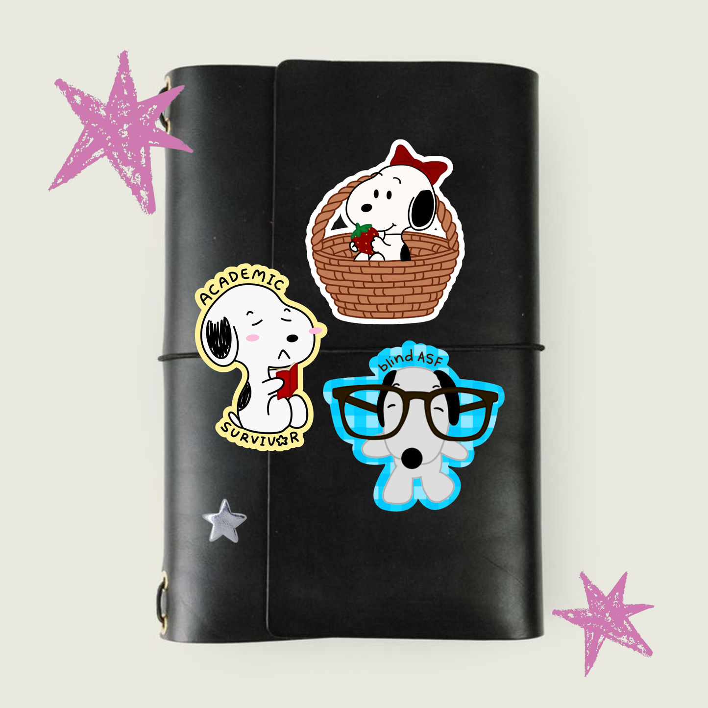 Snoopy Sticker | Matte & Holographic Laminated Vinyl