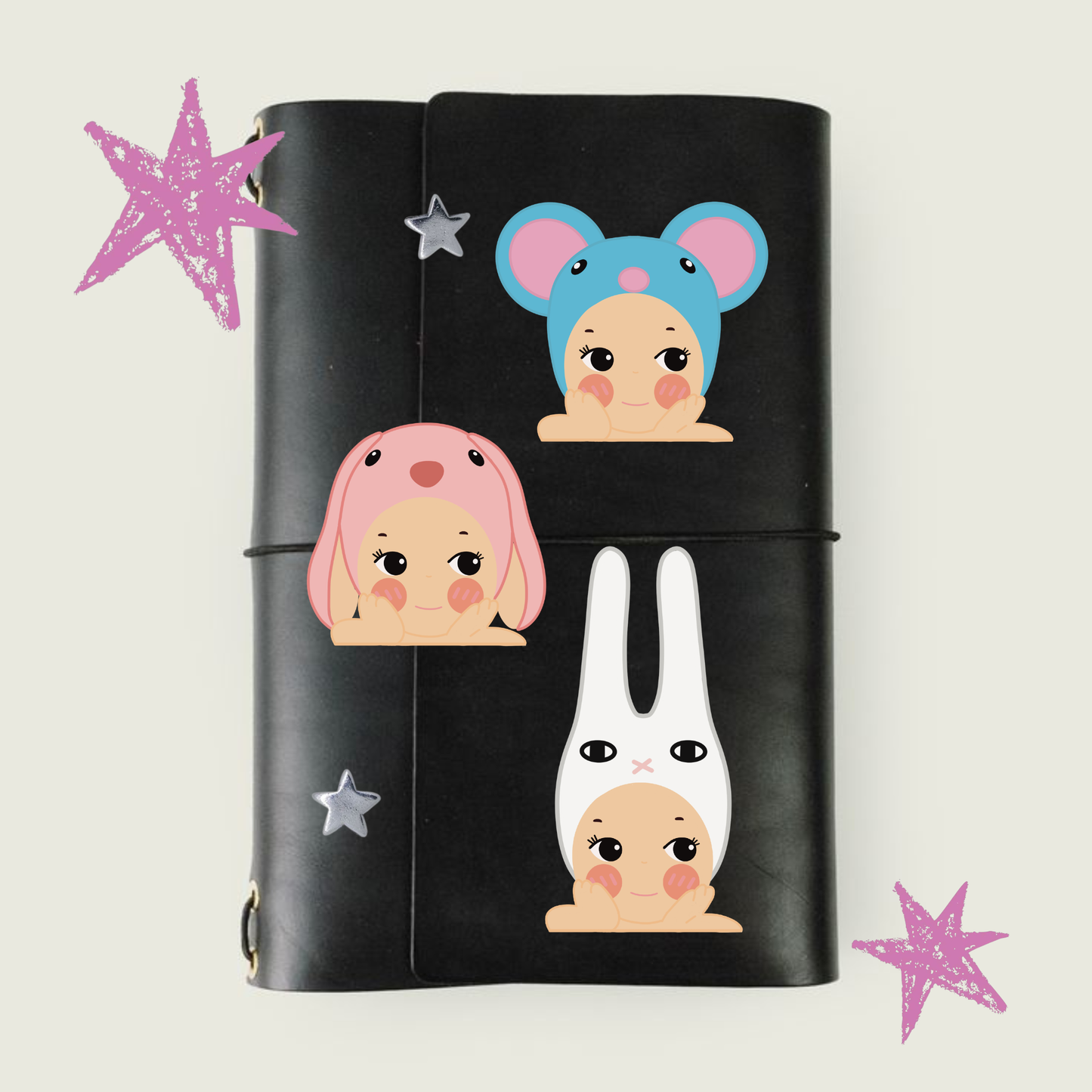 Sonny Angel Stickers | Glitter Laminated Vinyl
