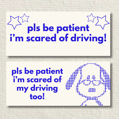 Pls Be Patient Bumper Sticker | Matte Laminated Vinyl