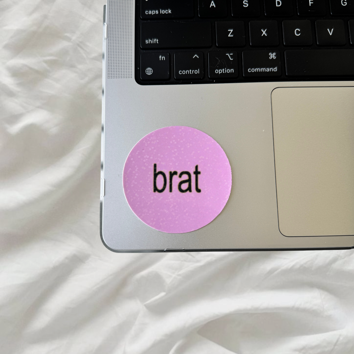 Brat Stickers | Holographic Dots Laminated Vinyl