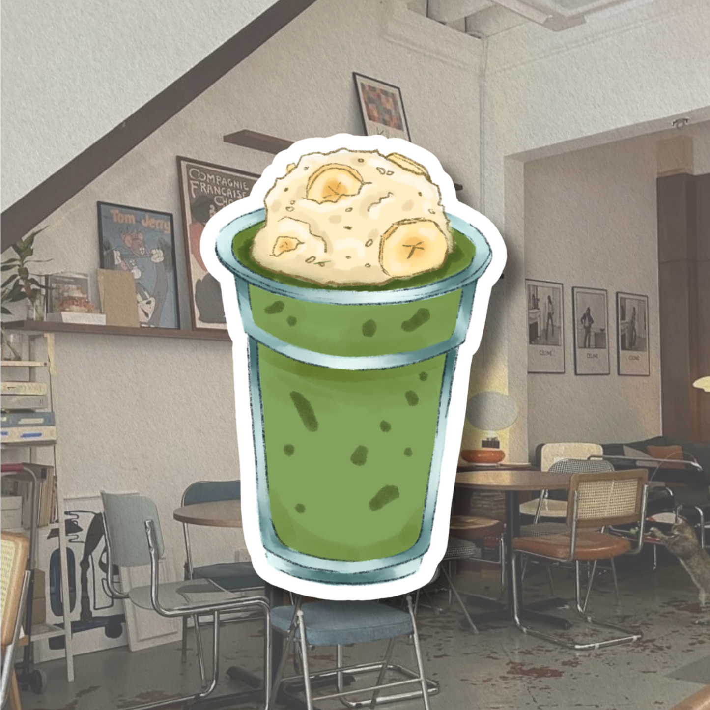 Matcha Series Stickers | Matte Laminated Vinyl