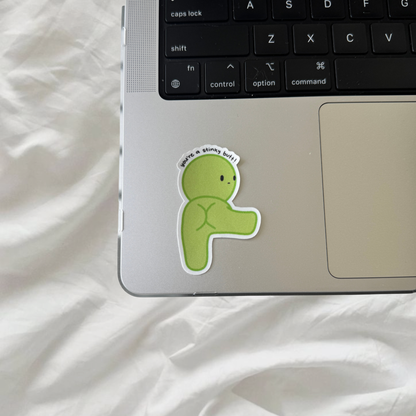 Smiski Sticker | Glitter Laminated Vinyl