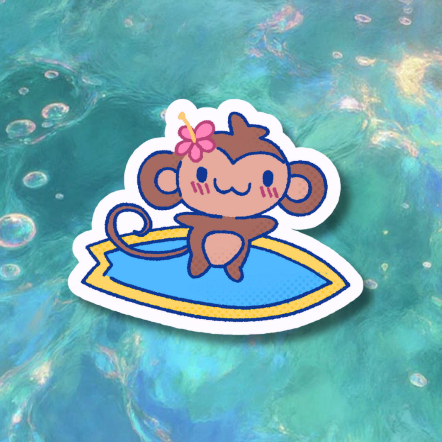 Chi Chai Monchan & Coconut Monkey Sanrio Stickers | Matte Laminated Vinyl