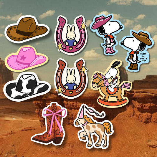 Rodeo Stickers [Miffy & Snoopy] | Matte Laminated Vinyl
