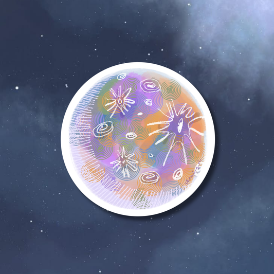 Moon Sticker | Matte Laminated Vinyl
