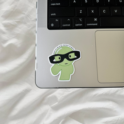 Smiski Sticker | Glitter Laminated Vinyl