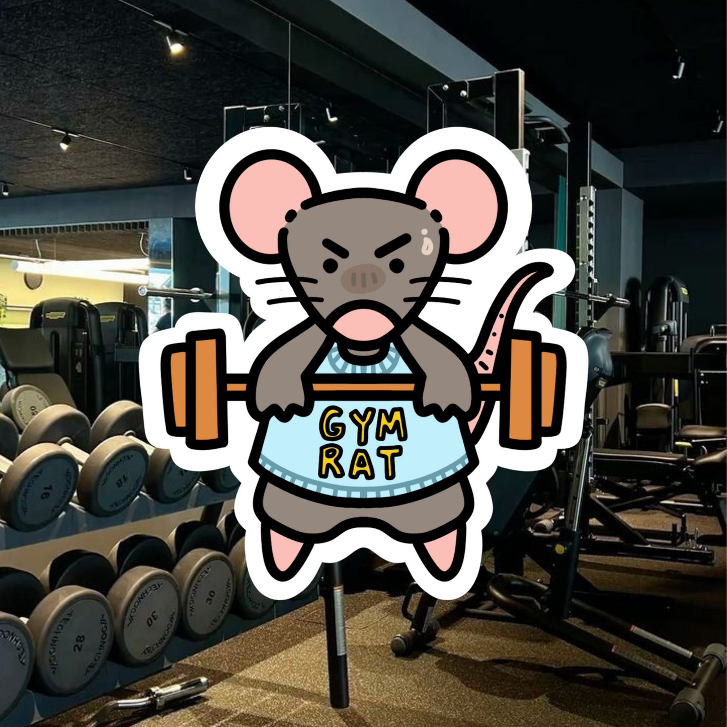 Gym Rat Sticker | Matte Laminated sticker