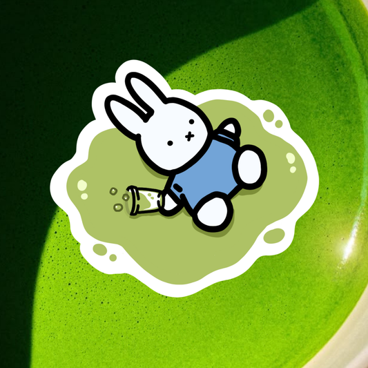 Miffy Matcha Sticker | Matte Laminated Sticker