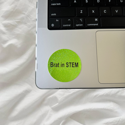 Brat Stickers | Holographic Dots Laminated Vinyl