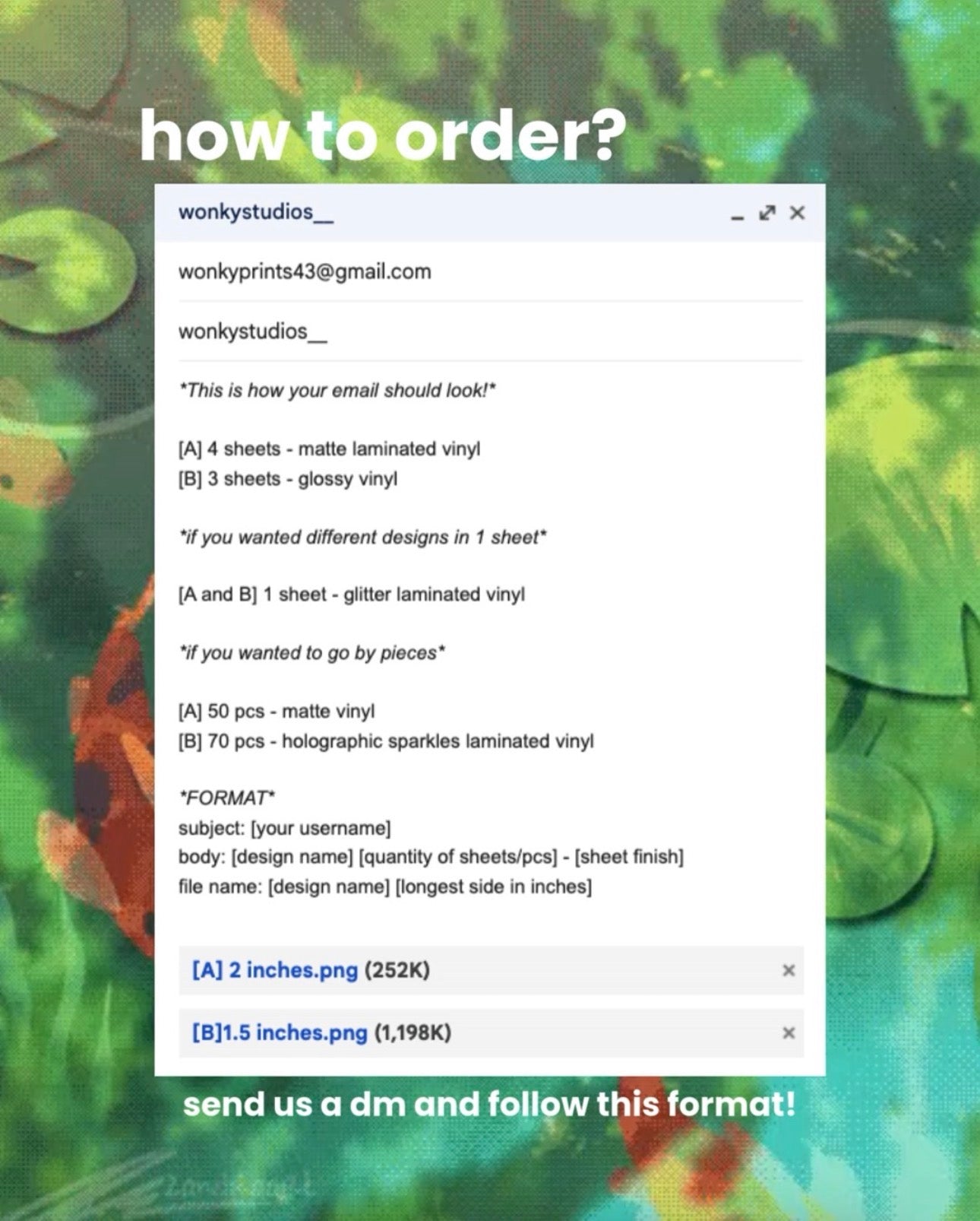 Custom Orders [DONT CHECK OUT]