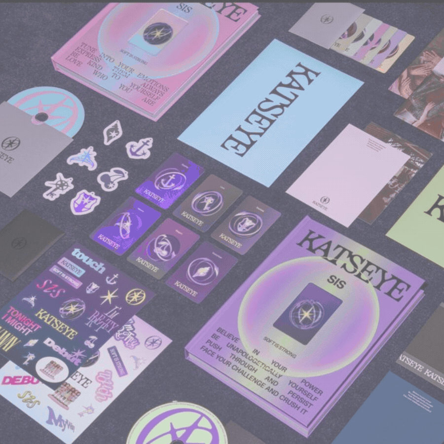 Katseye Stickers | Matte & Holographic Dots Laminated Vinyl