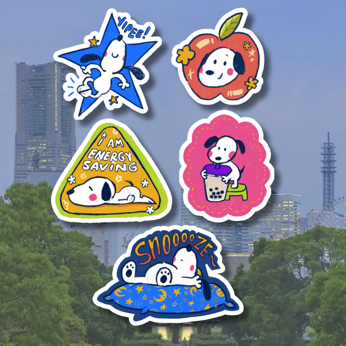 Moody Snoopy Sticker | Matte Laminated Vinyl