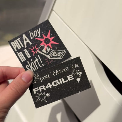 Fever Dream Files Stickers | Glitter Laminated Vinyl