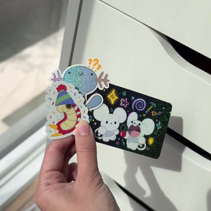 Pokemon Stickers | Matte, Holographic Stardust & Broken Glass Laminated Stickers