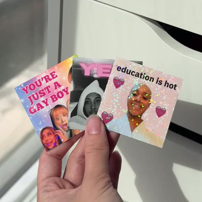 Katseye Stickers | Matte & Holographic Dots Laminated Vinyl